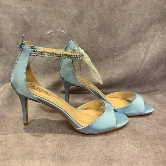 XYD Open Toe Rhinestones Ankle Strap Bridal Sandals - Picture 3 of 9